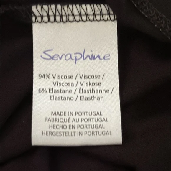 Seraphine Maternity Elegant Black Stretchy Bodycon Dress Sz 4 - Picture 11 of 12